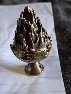 Brass-Tone Decorative Incense Burner - Antique Bronze Finish